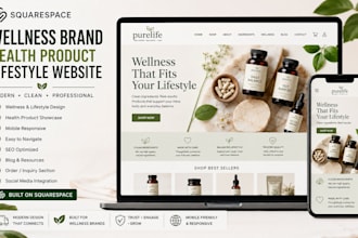 design squarespace wellness brand health product website lifestyle website