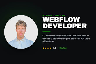 convert your figma design into a responsive webflow website