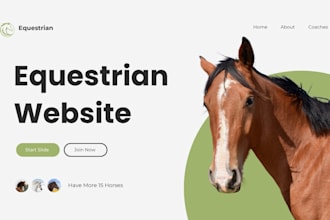 build a wordpress website for equestrian business