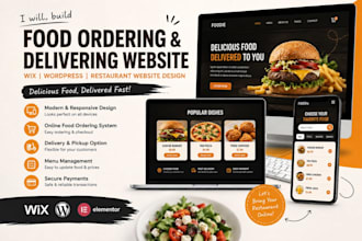 build online food ordering delivery website wix wordpress resturant website