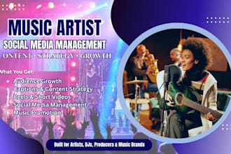 manage and grow your music artist social media with content