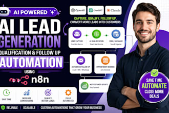 build ai lead generation, qualification, follow up automation using n8n