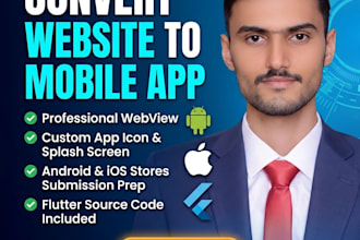create a flutter webview app for android and ios