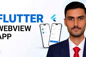 create a flutter webview app for android and ios