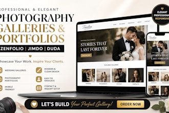 create photography wedding gallery zenfolio jimdo portfolio duda website