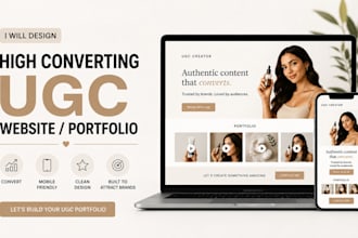 create a professional canva ugc portfolio website for your brand