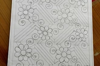 design custom embroidery patterns and kantha designs
