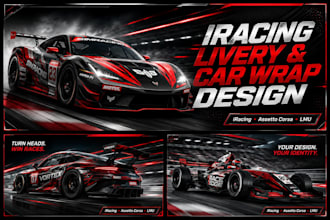 design iracing livery, iracing car wrap, assetto corsa and lmu liveries and acc