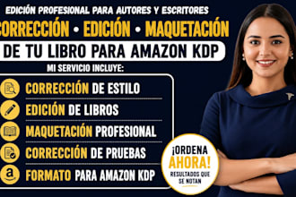 corregiré, editaré y daré formato profesional a tu libro o ebook para amazon KDP
