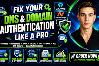 do godaddy namecheap dkim dmarc cname dns records, domain authentication fix