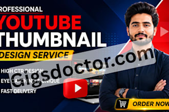 design HD thumbnails for youtube videos, podcast and gaming