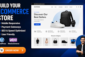 create wordpress woocommerce online store , ecommerce webseite for your business