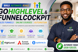 ghl kajabi funnel cockpit sales funnel webinar landing page website automation