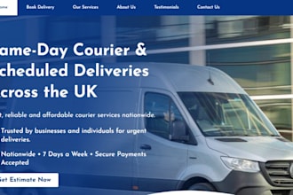 medical courier wordpress website design with online booking, delivery tracking