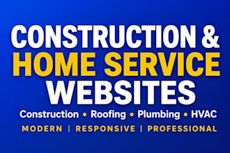 design construction roofing plumbing junk removal website with wordpress