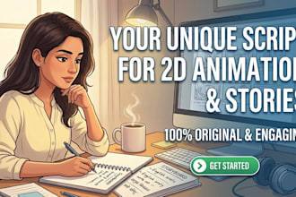 write professional cartoon animation script and stories