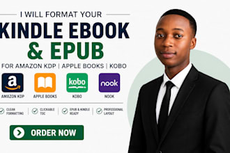 format your kindle ebook and epub for amazon KDP apple books kobo