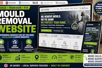 design duda elementor wordpress wix squarespace godaddy mould removal website