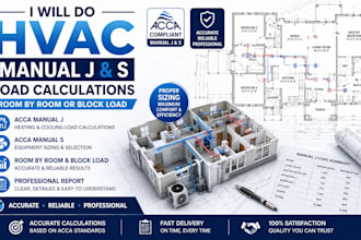 do hvac manual j and s load calculations, room by room and block load