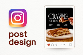 design instagram post for food, restaurant, and cafe