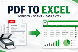 convert PDF invoices and scanned documents to accurate excel