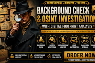 background check and osint investigation with digital footprint analysis