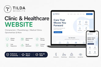 build chiropractors physiotherapy medical clinic optometrists tilda website