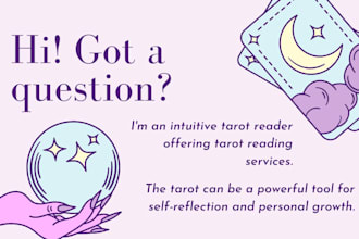 do a 3 card intuitive tarot reading for you