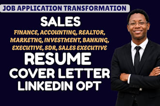 write an ats finance, accounting, banking, investment, sales executive resume