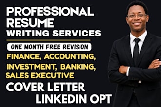 write an ats finance, accounting, banking, investment, sales executive resume