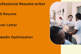 create a professional resume cover letter and linked in