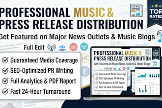 write and distribute a professional press release or music press release