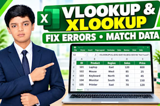 fix vlookup and xlookup formulas and match data in excel