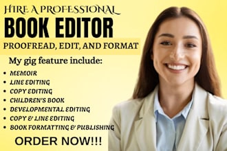 be KDP book editor, proofreader, format nonfiction and fiction novel formatting