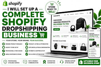 set up a complete shopify dropshipping business