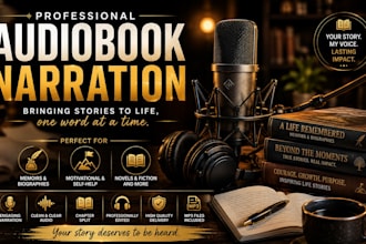 professionally narrate your audiobook with a male voice