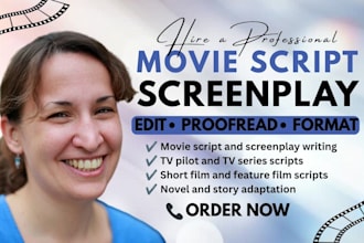 edit, proofread, format screenplay feature film short film movie script editing