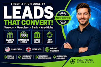 fresh sweeps leads, gamblers leads, eiderly leads, firrst hits, bank leads