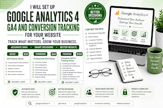 set up google analytics 4 ga4 and conversion tracking for your website
