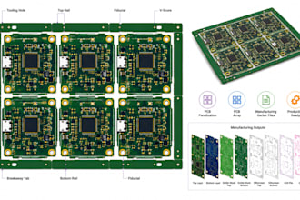 do pcb panelization, pcb array and manufacturing gerber file
