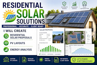 create residential solar proposals, pv layouts and energy analysis