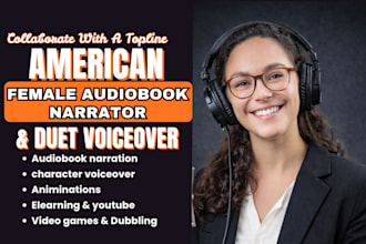 be your female audiobook narrator and editor for author republic, sportify, acx