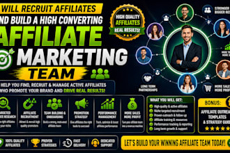 recruit affiliates and build a high converting affiliate marketing team