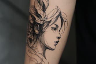 design a modern and minimalist tattoo design