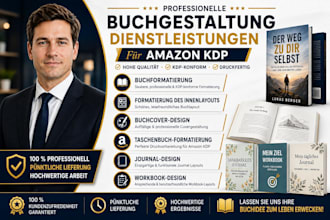 lch werde lhre kdp buchformatierung und lhr buchlayout, taschenbuchformatierung