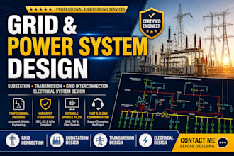 design grid connection, substation, transmission and electrical systems