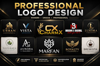 design a modern professional logo for your business or brand