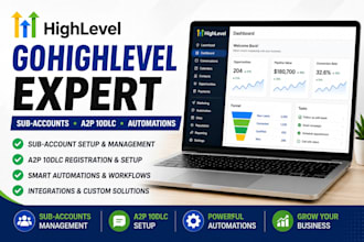 be your gohighlevel expert for sub accounts, a2p 10dlc, and automations