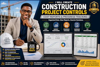 create construction project controls, cost reports and progress tracking