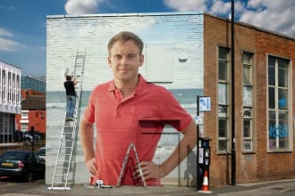 put your logo or photo in street graffiti style